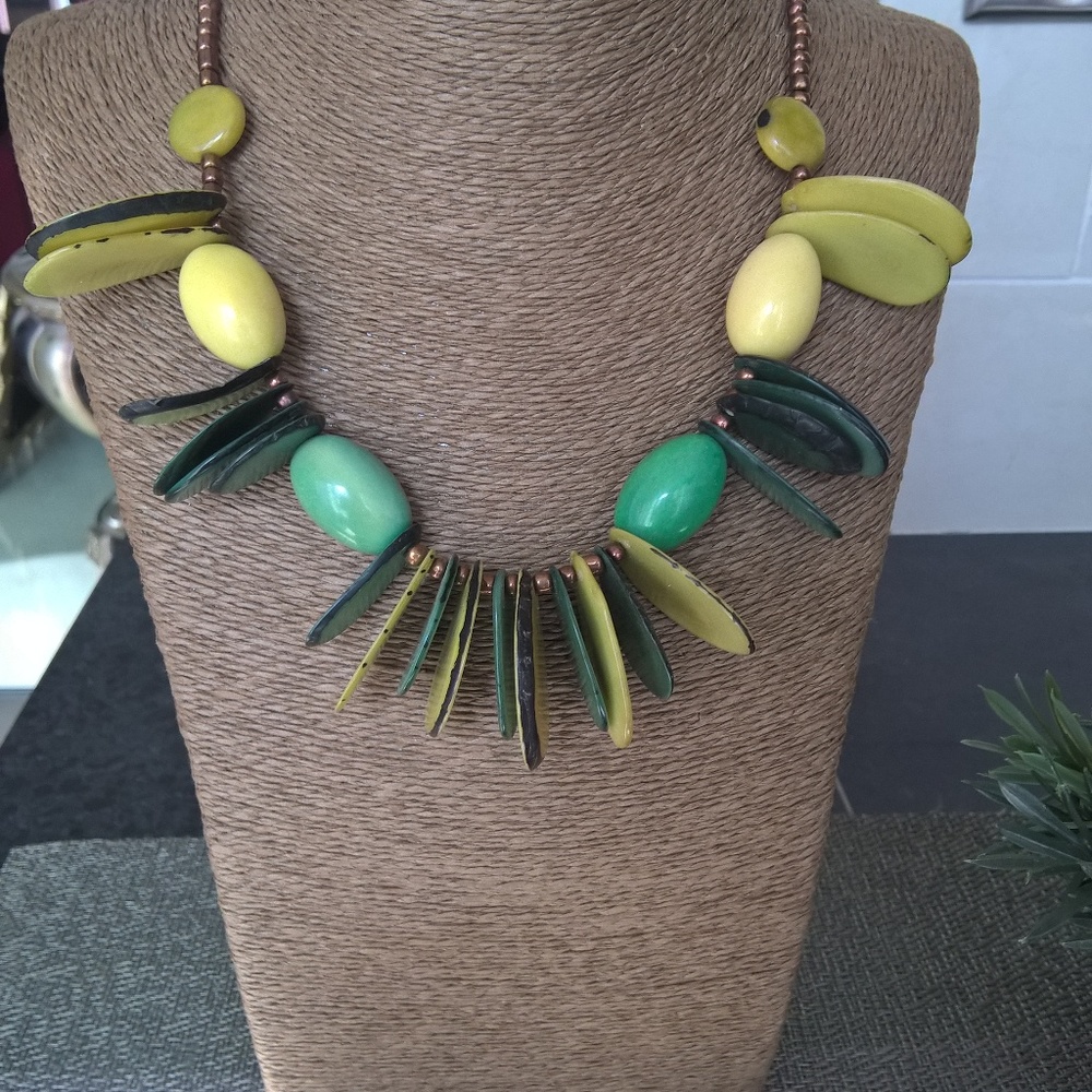 TAGUA NUT NECKLACE, NEW, ARTISANAL HANDMADE